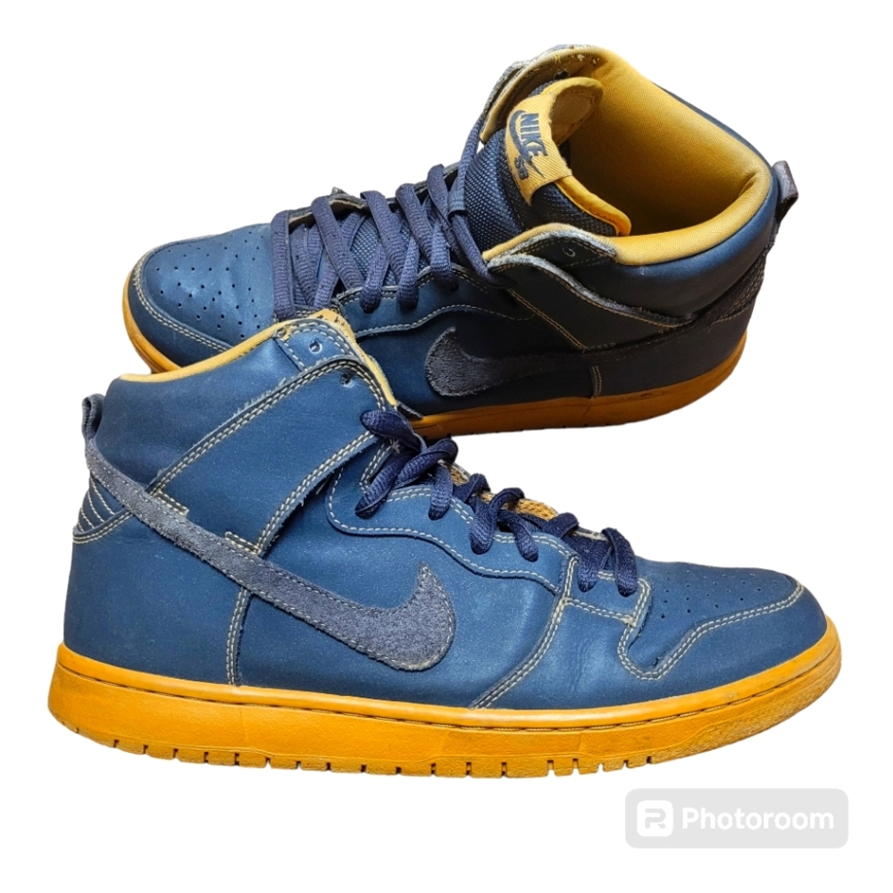 Rare! Nike Dunk Pro SB High Anthracite Golden Straw Sz 9.5